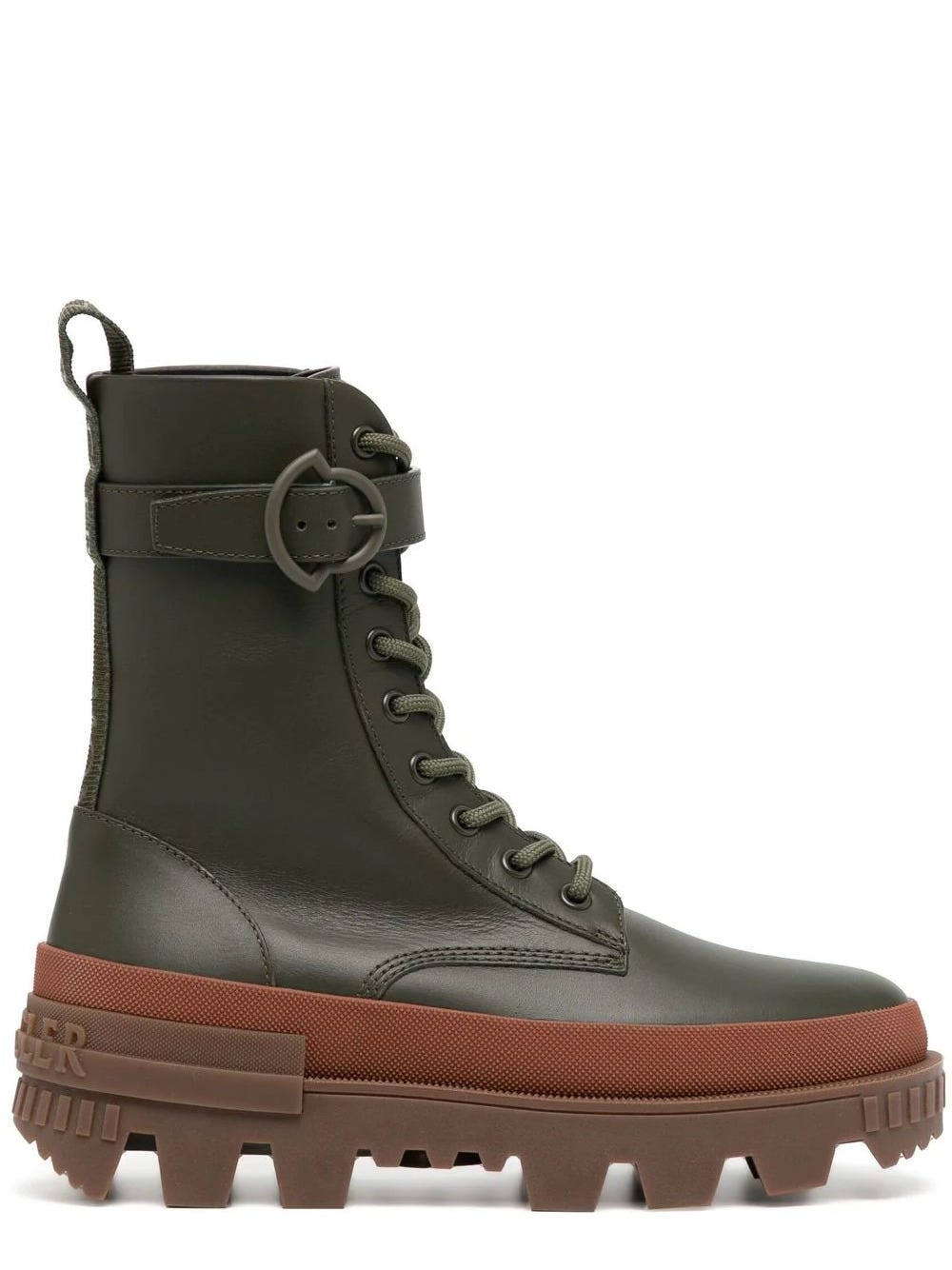 Moncler Carinne Lace-up Ankle Boots In Green | ModeSens