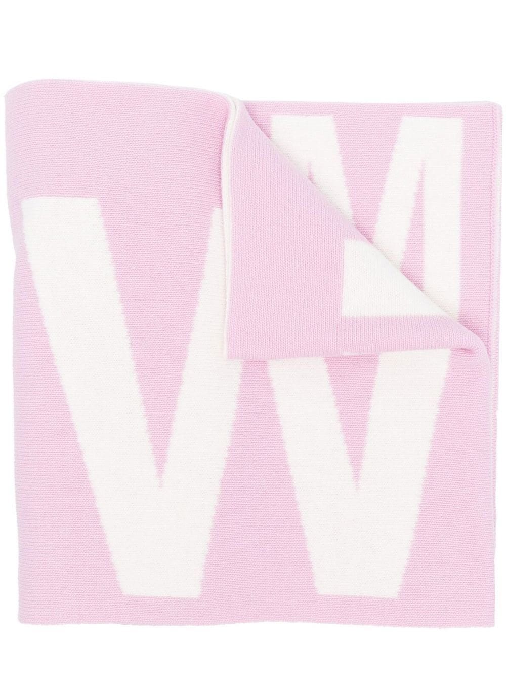 OFF-WHITE PINK SCARF WITH OFF-WHITE LOGO