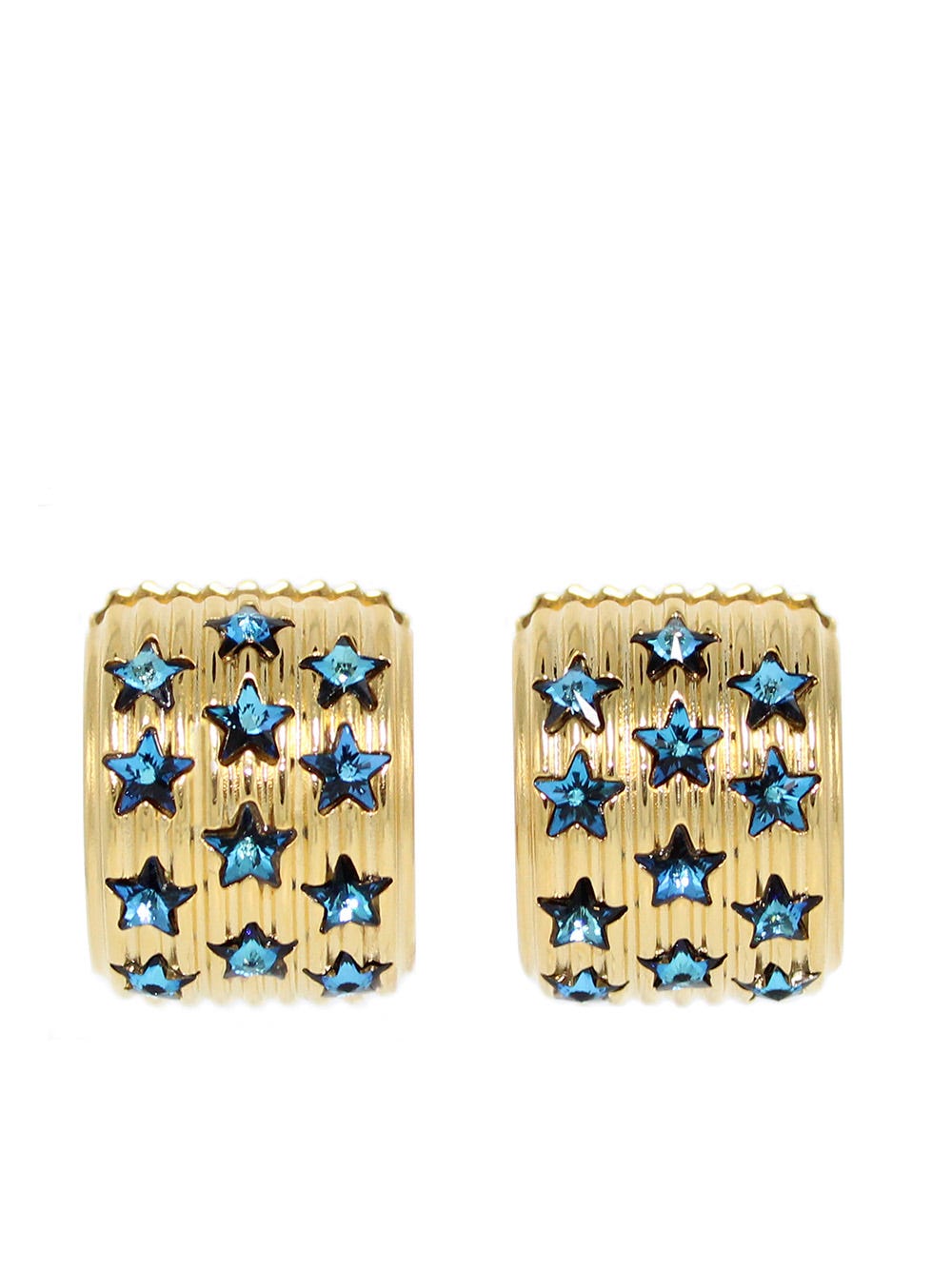 Acchitto X Gente Roma Andromeda Earrings With Blue Crystals In Gold