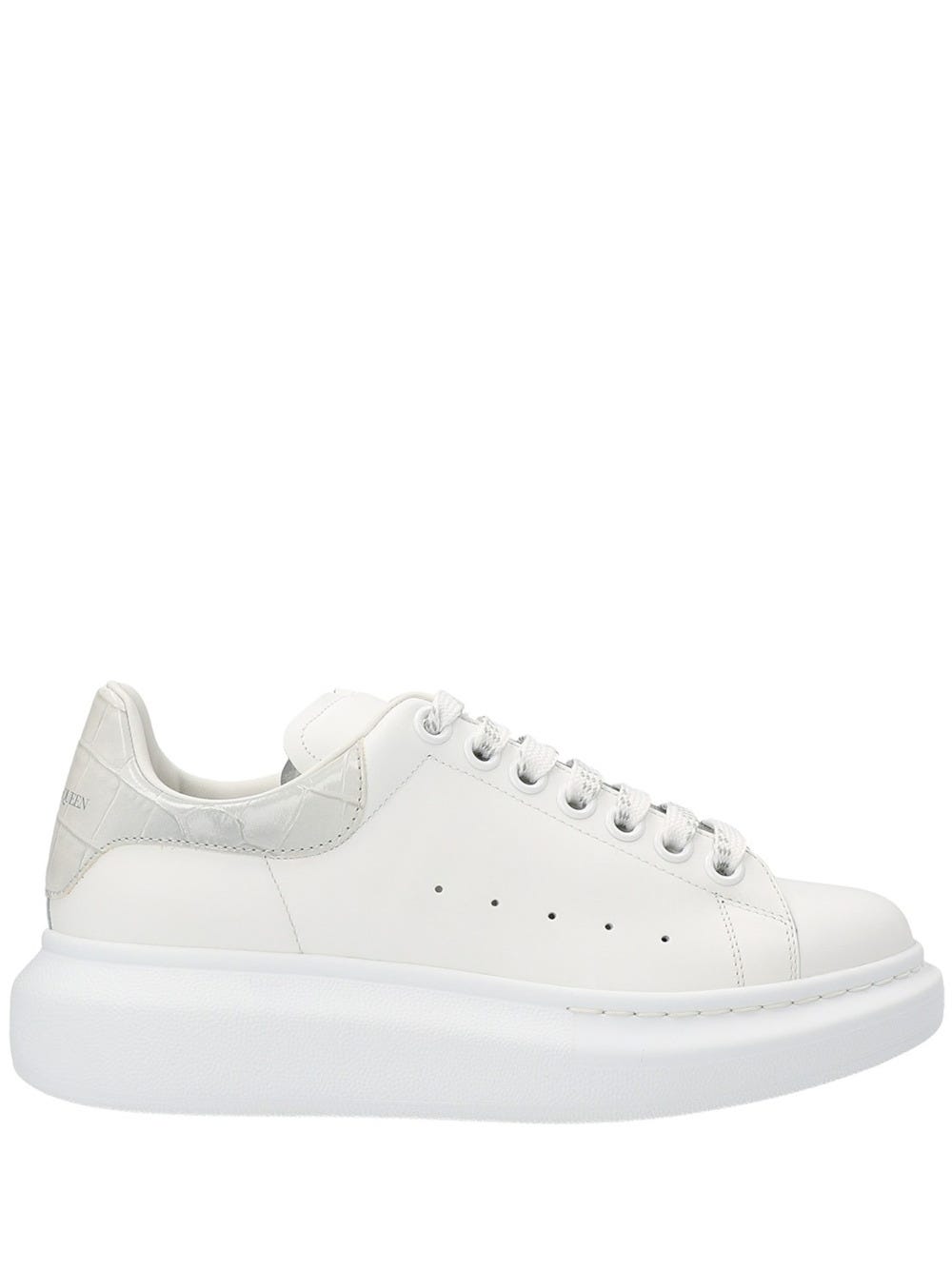 ALEXANDER MCQUEEN OVERSIZED SNEAKERS WITH WHITE CROCODILE EFFECT DETAILING