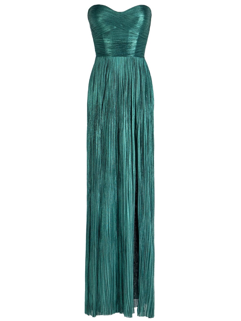 Maria Lucia Hohan Carla Green Evening Dress With Sweetheart Neckline And Removable Shawl