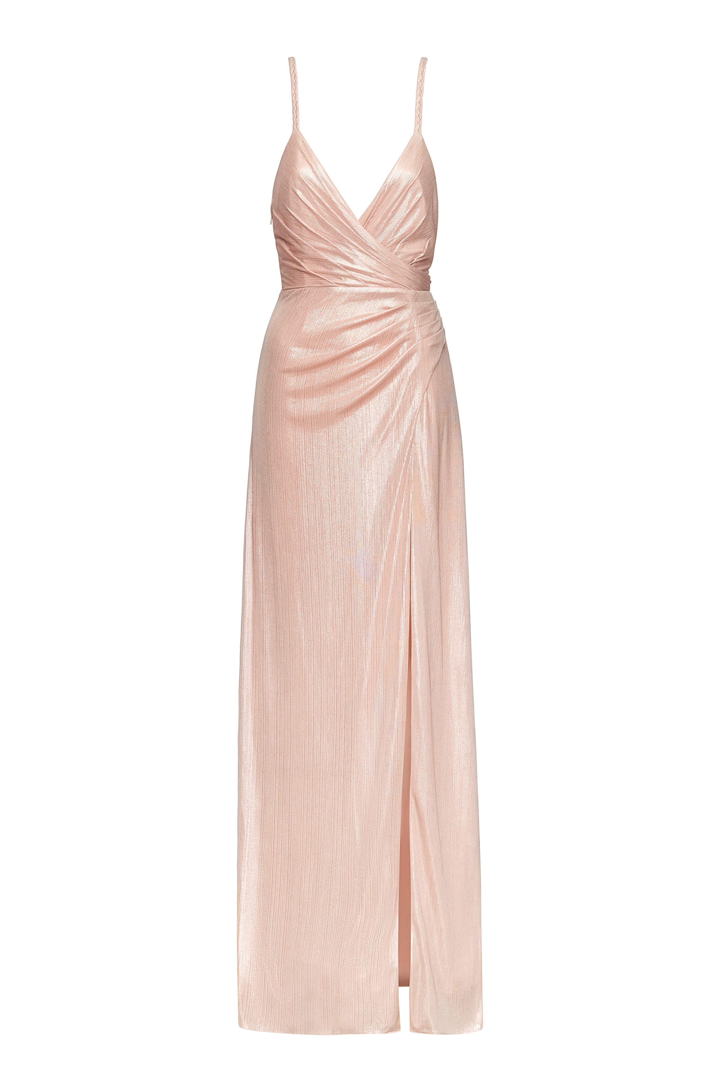 RETROFÉTE PINK YESI RUCHED PANELLED MAXI DRESS