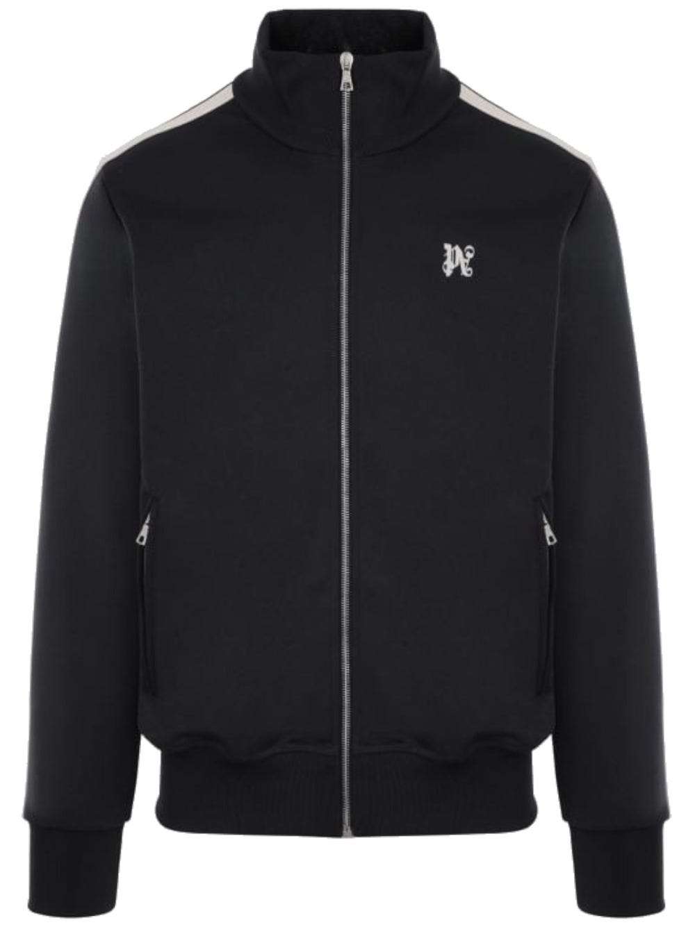 Palm Angels Pa Monogram Classic Track Sweatshirt Black In Nero