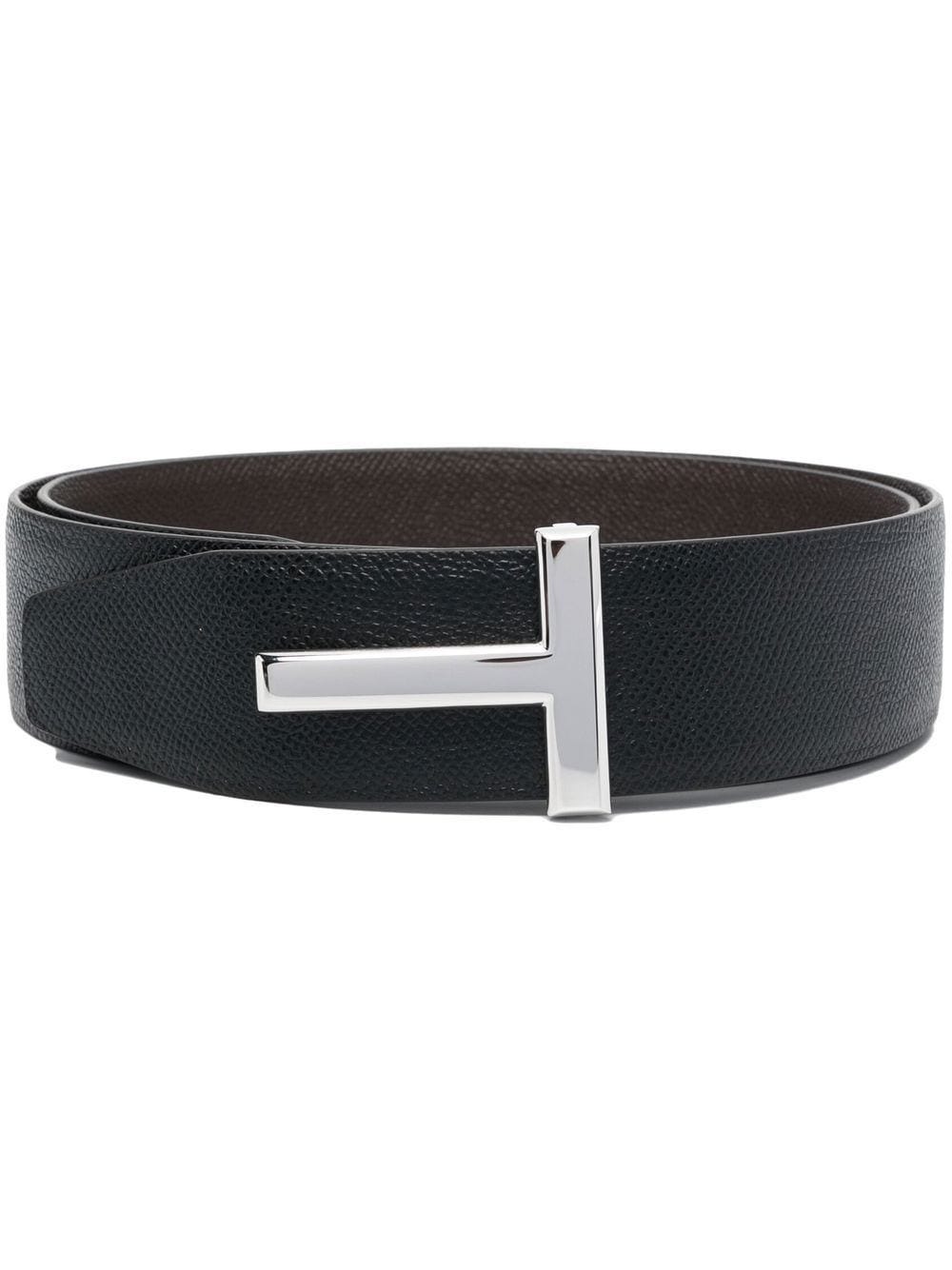 TOM FORD REVERSIBLE T-BUCKLE LEATHER BELT