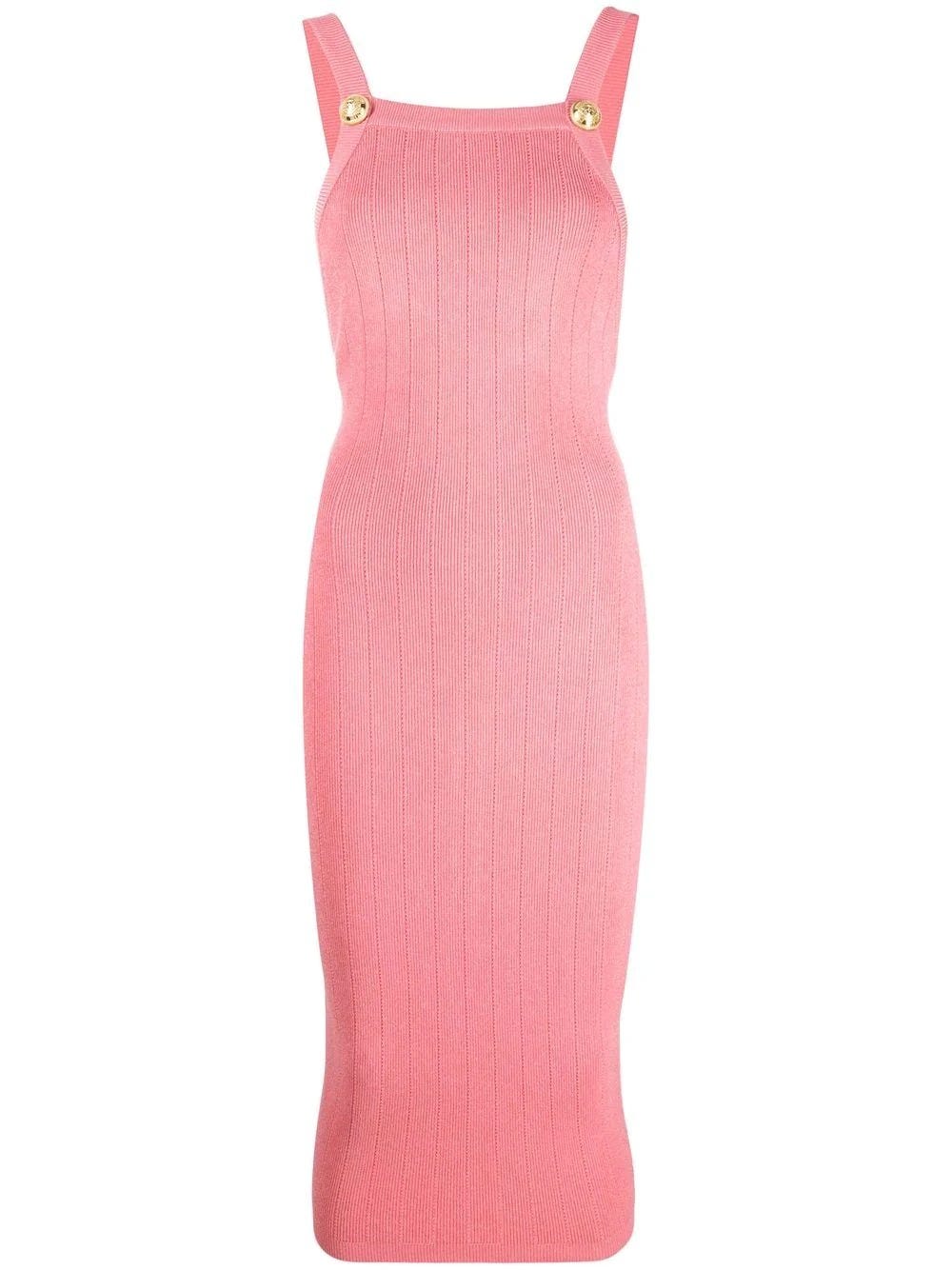 Balmain Sleeveless pink midi Dress
