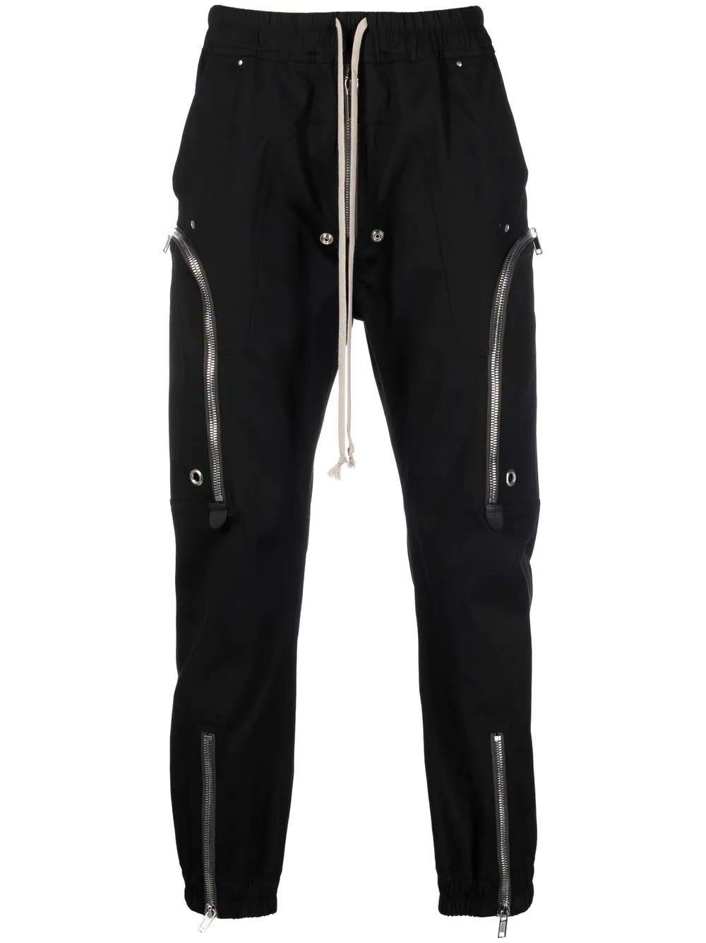 Rick Owens Bauhaus Tapered Mid-rise Stretch-cotton Cargo Trousers In ...