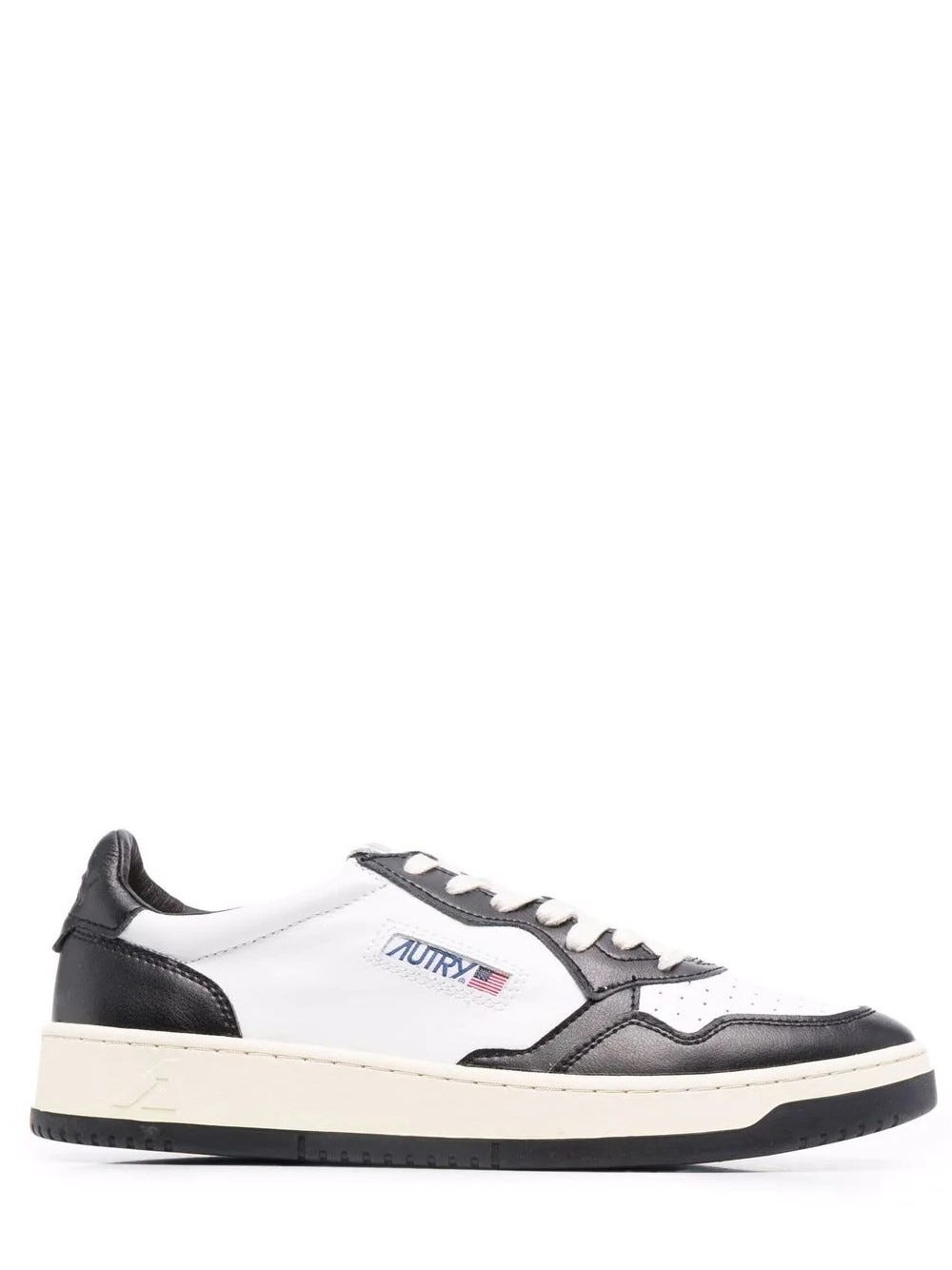 Autry Shoes White And Black Medalist Low-top Sneakers | ModeSens
