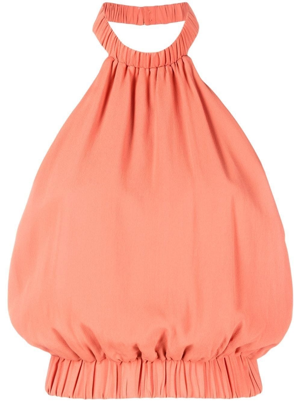 FEDERICA TOSI CORAL PINK HALTER NECK TOP