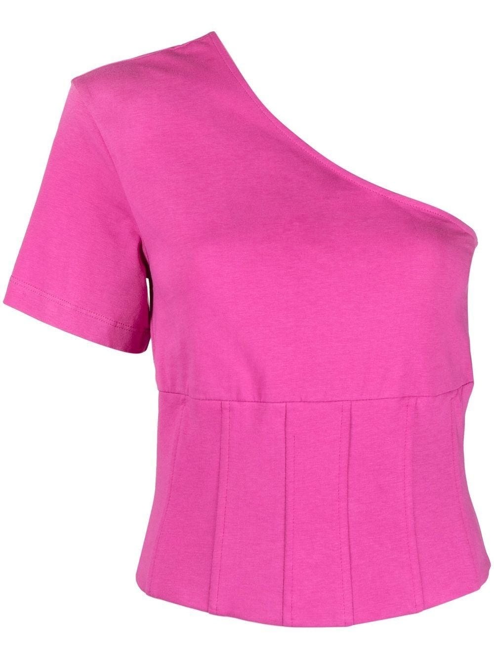 FEDERICA TOSI PINK ONE-SHOULDER T-SHIRT