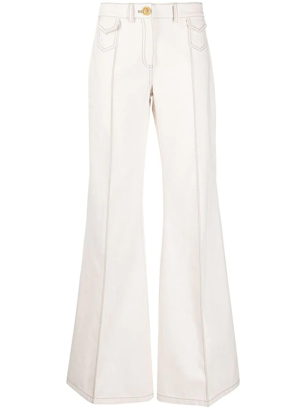 Giambattista Valli Wide-leg Flared Trousers In White | ModeSens