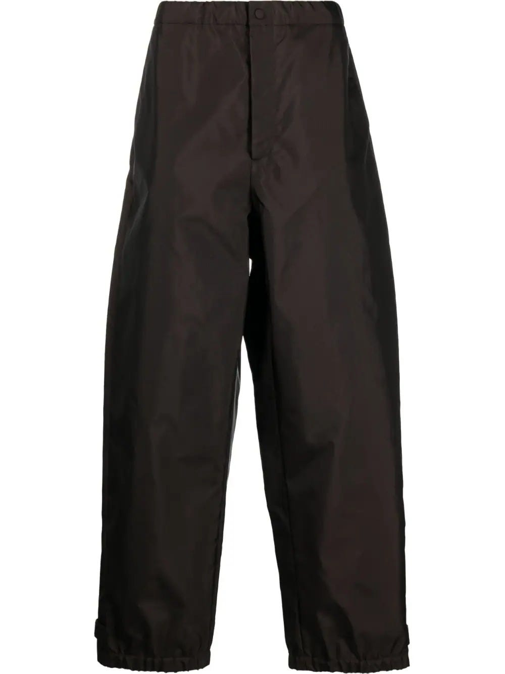 VALENTINO VALENTINO BROWN WIDE HIGH-WAISTED PANTS
