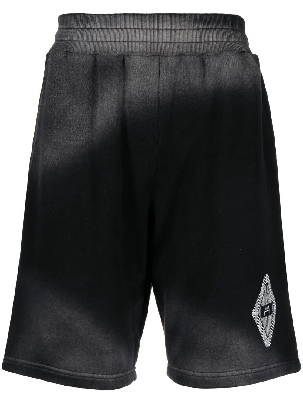 A-COLD-WALL* BLACK SPORTS SHORTS WITH SHADING AND ELASTICATED WAISTBAND