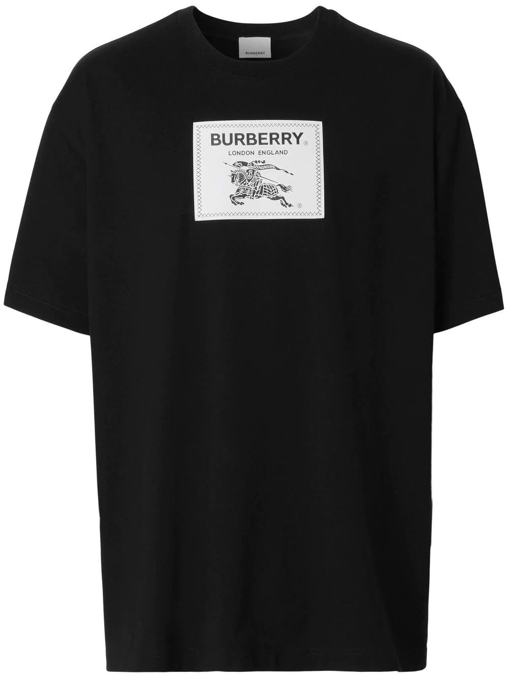 BURBERRY BLACK EKD CREW-NECK T-SHIRT