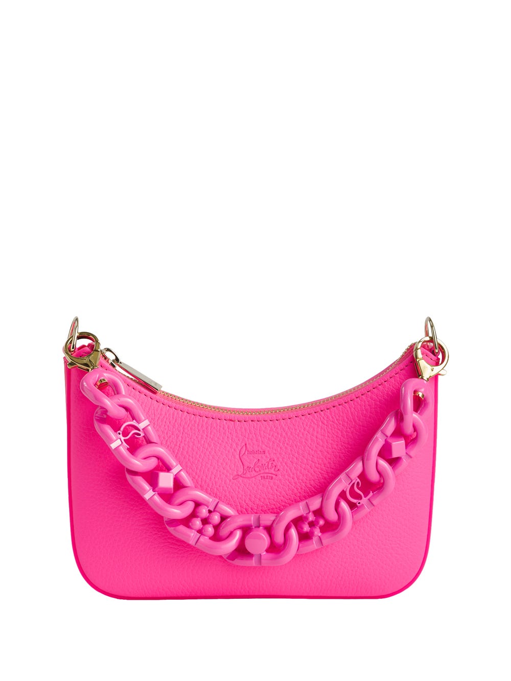 Loubifever Medium Patent Leather Tote Bag in Pink - Christian