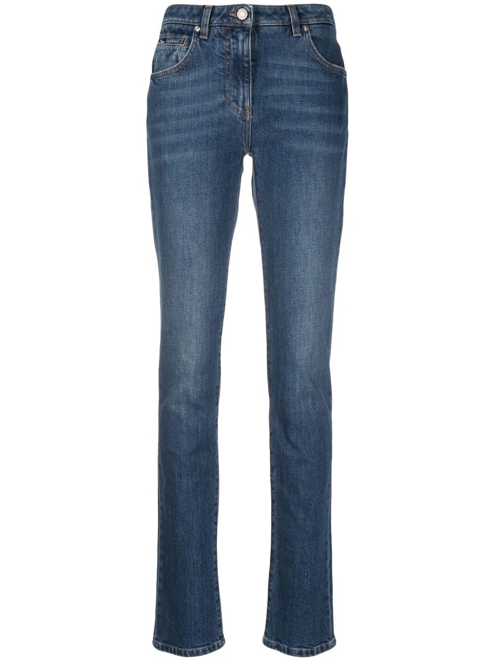 DOLCE & GABBANA BLUE SKINNY JEANS WITH A LIGHTENED EFFECT
