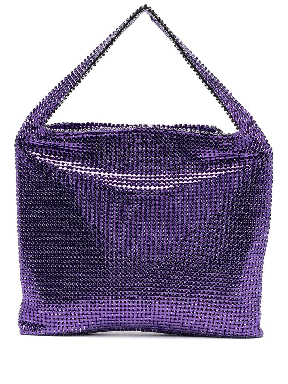 Paco Rabanne Pixel Metallic Tote Bag In Violett