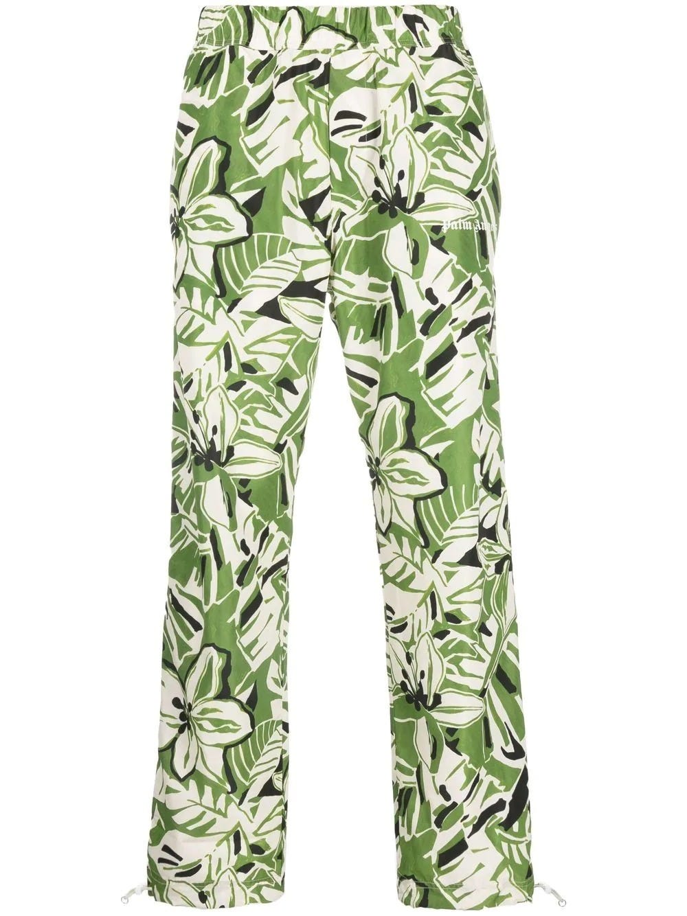 PALM ANGELS STRAIGHT TROUSERS WITH FLOWER PRINT