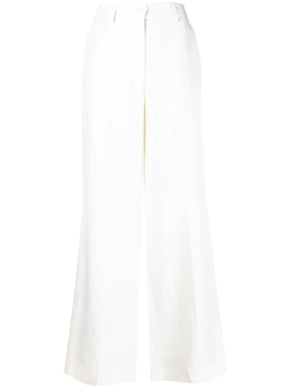 P.A.R.O.S.H WHITE RAISA HIGH-WAISTED TAILORED TROUSERS