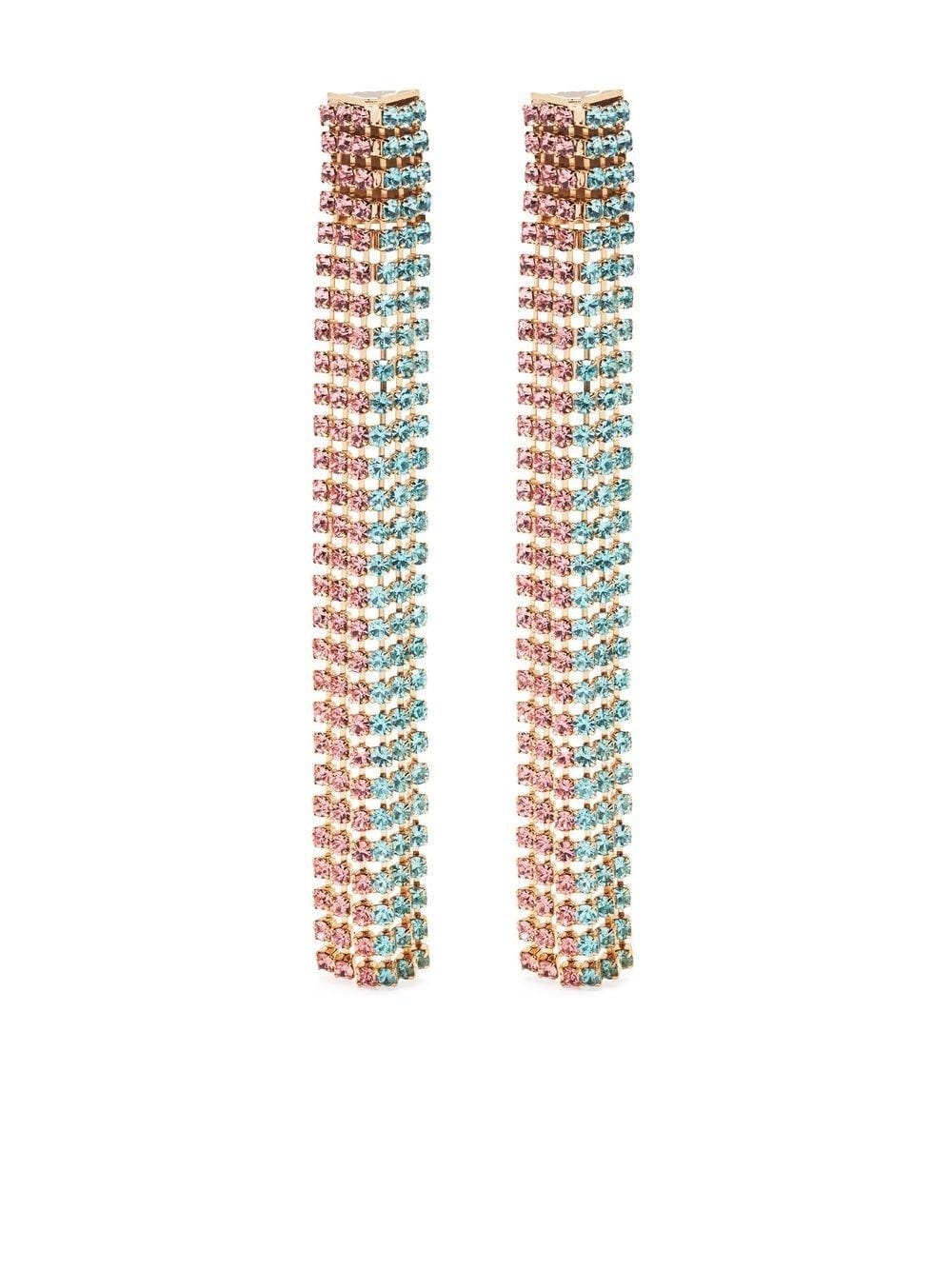 ROSANTICA EARRINGS WITH MULTICOLOURED CRYSTAL PENDANT