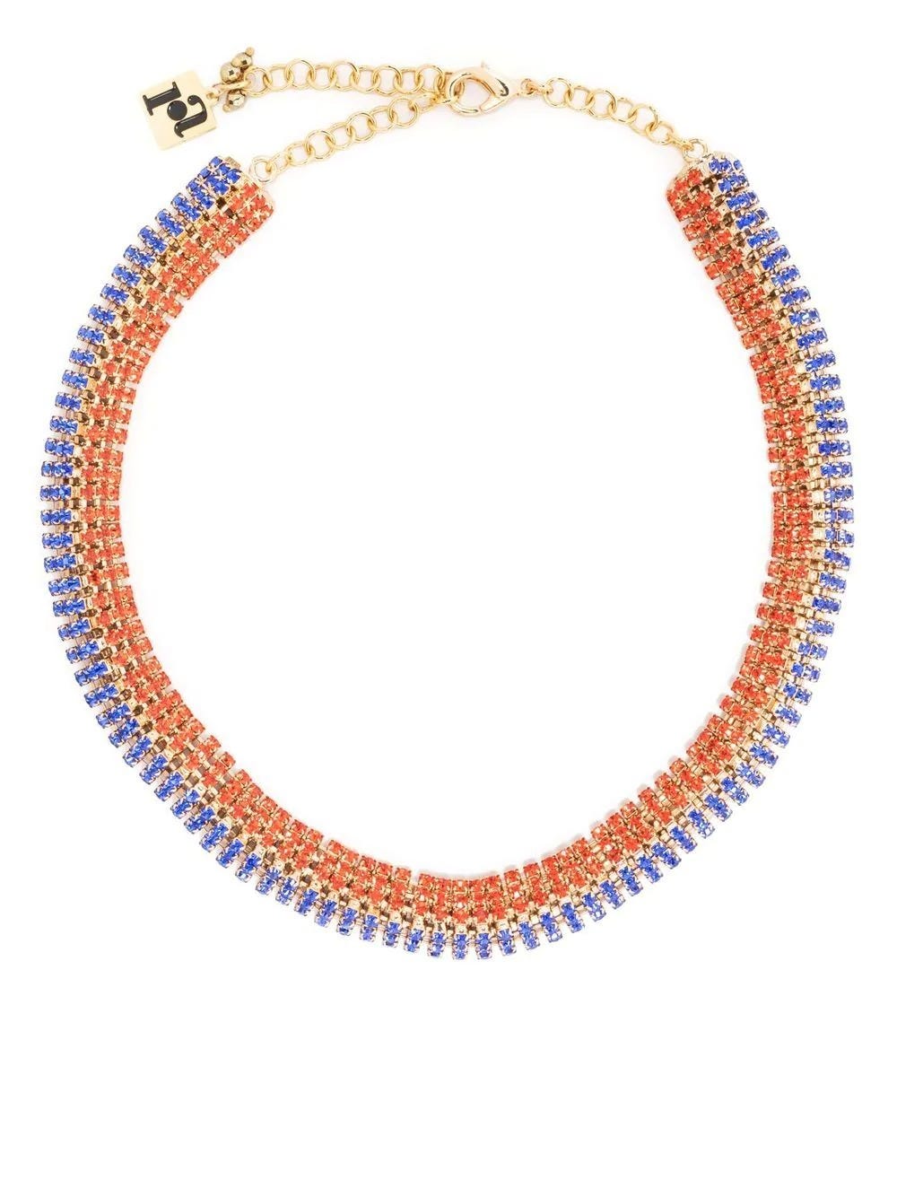 ROSANTICA MULTI-COLOURED TURBO CHOKER NECKLACE WITH CRYSTALS