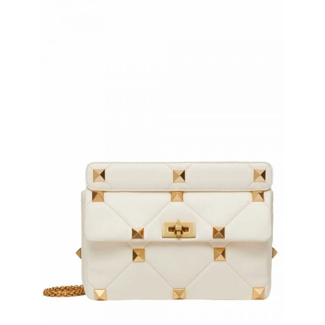 Medium Nappa Roman Stud The Shoulder Bag With Chain by Valentino