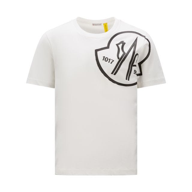 6 Moncler 1017 Alyx 9SM white logo t-shirt