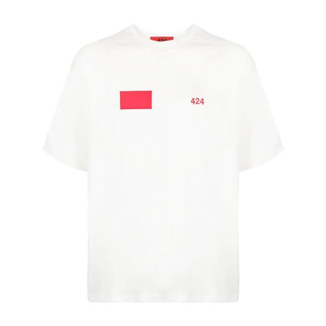 Logo print white T-shirt