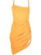 Orange Saudade asymmetric mini Dress