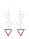 Purple triangle dangle Earrings