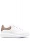 White Oversized Sneakers with beige contrasting detail
