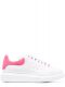 Sneakers Oversize bianche con dettaglio a contrasto rosa