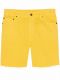 Yellow mid rise denim Shorts