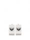 Desi White Earrings with silver Crystals