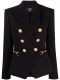 Black wool blazer with zip details