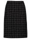 Knee-length skirt 
black lurex check pattern