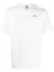 T-shirt girocollo bianca con applicazione logo