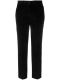 Black ribbed tapered pants