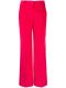 Red ribbed wide-leg pants