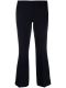 Cropped flared virgin wool trousers