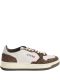 Medalist low white trainers with brown suede inserts