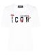 Icon white T-shirt with heart print and logo