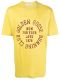 T-shirt gialla girocollo con stampa logo