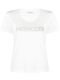 White logo-embellished cotton T-shirt
