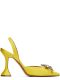 Yellow Rosie slingbacks with jeweled bow