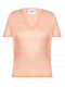 Pink striped sweater 
V-neck