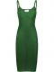Green fitted fine knit Dress
