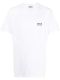 White short sleeve T-shirt with logo print