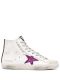 Sneakers alte in pelle con patch a stella viola