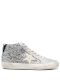 Silver glitter high top sneakers