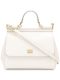 White tote bag with shoulder strap and handle Sicily